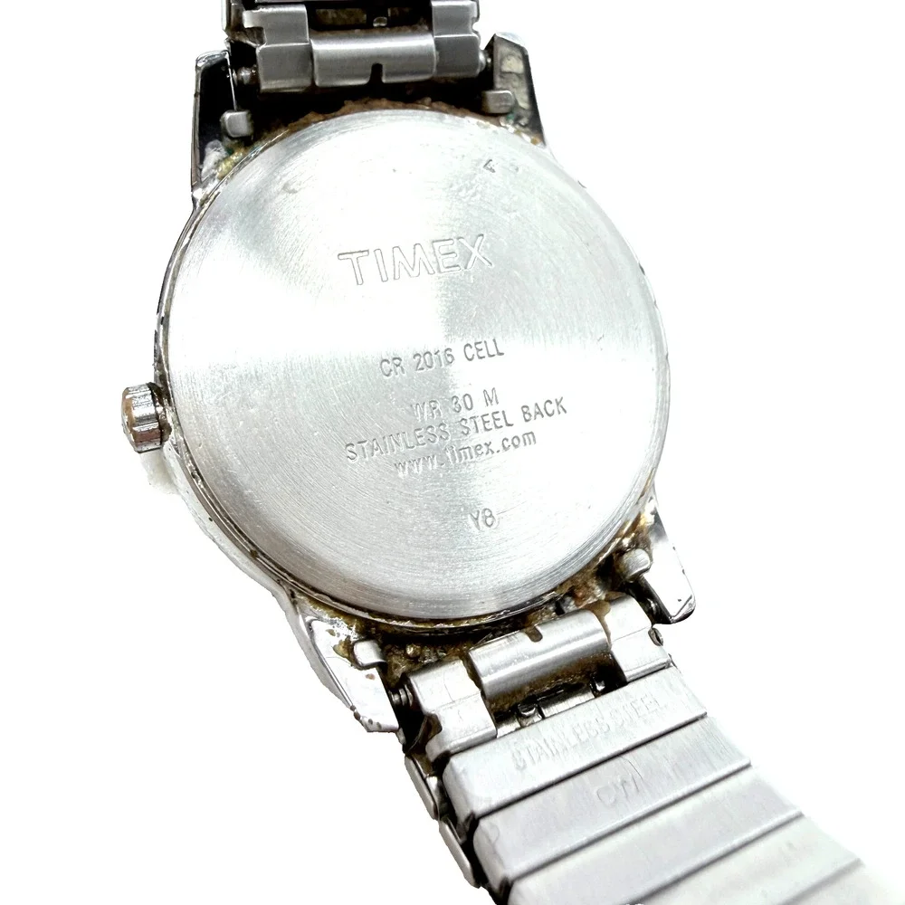 Timex Mens Watch 35mm Two Tone Stainless Steel Case And Band Date & Indiglo A11